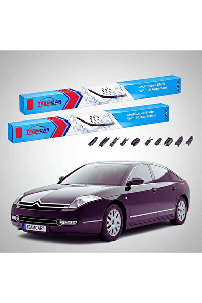 TEAMCAR Windshield wipers Citroën C6 TD Sedan 2005-2012 | Front Set Flat Prem...