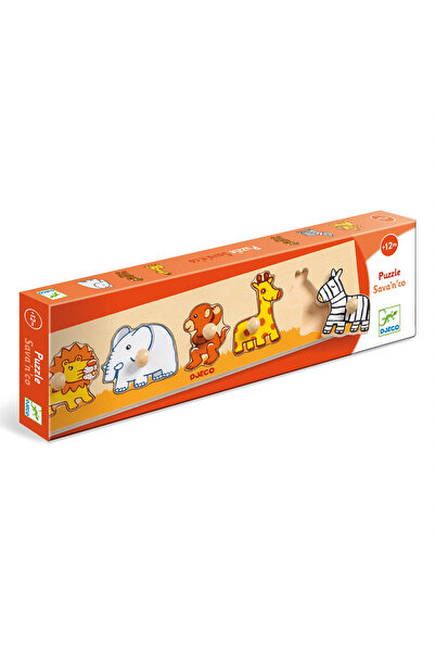 djeco Puzzle cu nasturi Savana