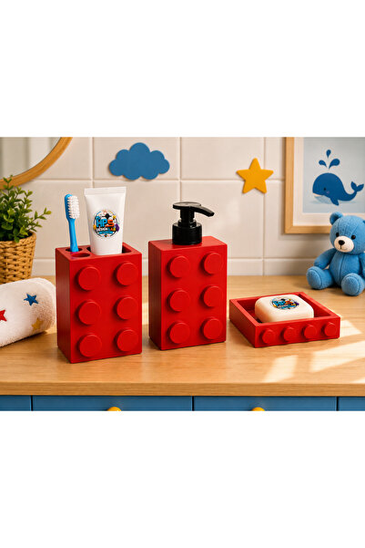 Genel Markalar LEGO Uyumlu HPs Banyo Seti – Sıvı Sabunluk, Diş Fırçalık ve Ka...