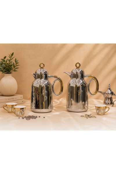 Generic Trams Hospitality Tea & Coffee Set Plastic & Glass Inside 1+1 Ltr. Lu...