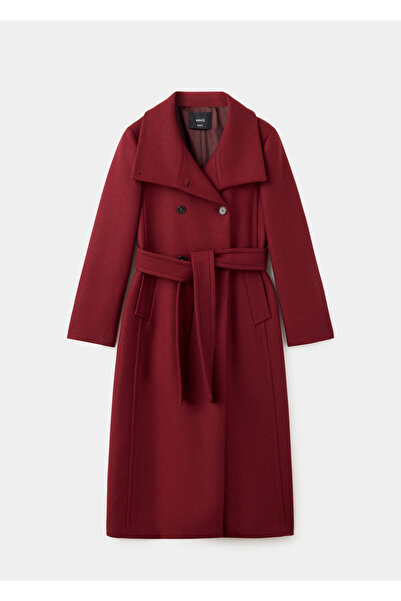 MANGO Woman Manteco wool funnel-neck coat
