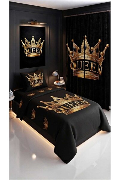 Elmas Dizayn 280*240 Cm. Special Design Single Bedding Set with Background Cu...