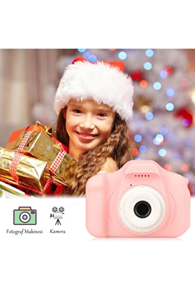 Genel Markalar Çocuk dijital fotoğraf makinesi 1080p video SD kart destekli 10-15 MP pembe - SD Bellek Kartı Tipi