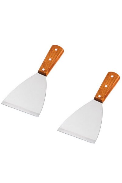 STARSTAR BBQ spatula set (2 pieces), stainless steel with wooden handle, suit...