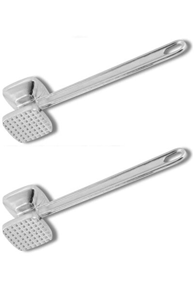 STARSTAR Double-sided stainless steel meat mallet 2-piece set, suitable for s...