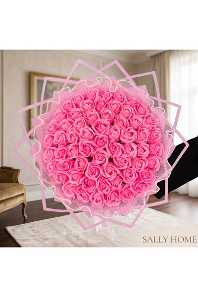 Sally Home 61’li Yapay Pembe Gül Buketi-kız isteme-gelin