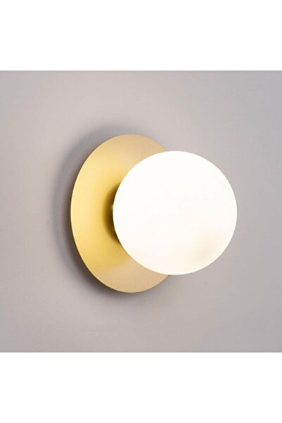 STARSTAR Gold medieval wall lamp E27 white glass.