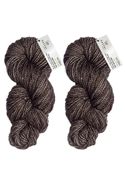 Gazzal Worm 3850, Hand-Dyed, 100% Australian Merino Wool Knitting Yarn, 2 Skeins