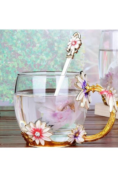 Mercaton Cana Handmade Fleur-de-Lis din Sticla Emailata, Transparenta, Termor...