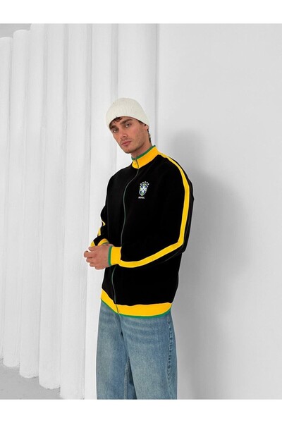 SENVISION BREZİLYA NAKIŞLI FERMUARLI OVERSIZE SWEATSHIRT