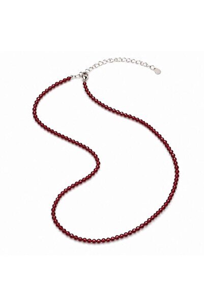 craftmystic Colier fin la Baza Gatului Tip Choker cu Granat Fatetat 3 mm - El...