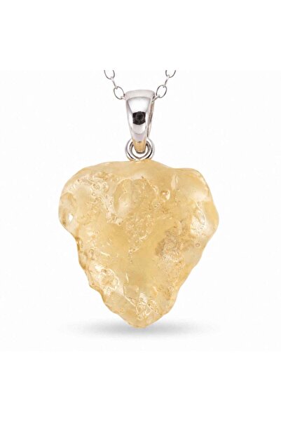 craftmystic 925 silver necklace with irregular Libyan desert stone – clarity ...