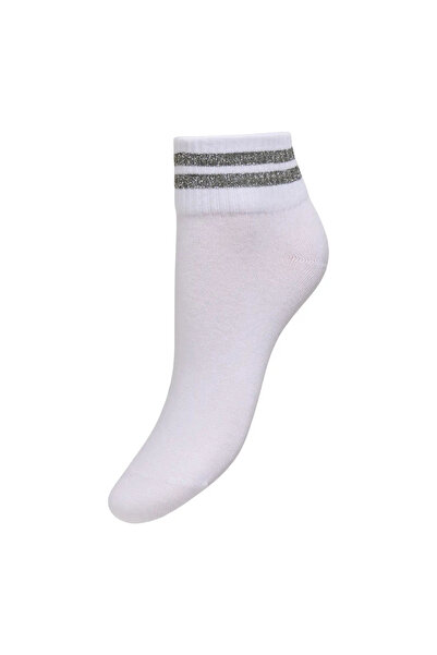 ONLY Women's Onlallegra Cotton Ankle Length Socks 15371128 White-Grey