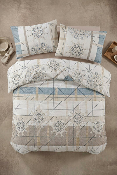 The Linevra Cotton Single Fitted Sheet Duvet Cover Set |   Premium Series |  ...