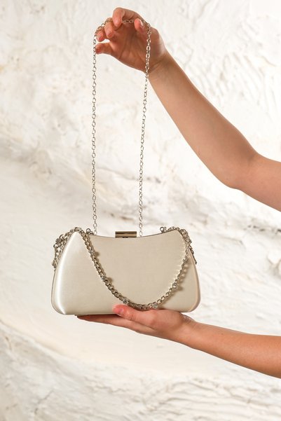 ROZA CANTA Satin Women's Evening Dress Wedding Bag