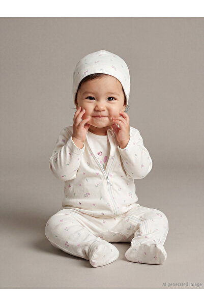 LC Waikiki Create Your Style with Uzg Store Ecru Floral Baby Girl Hospital Di...