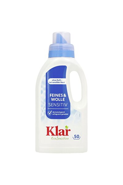 Klar Detergent lichid delicat pentru rufe sensibile și lână, fără parfum, 500ml