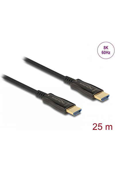DELOCK Ενεργό Οπτικό Καλώδιο HDMI αρσενικό - HDMI αρσενικό 25μ Μαύρο Κωδικός:...