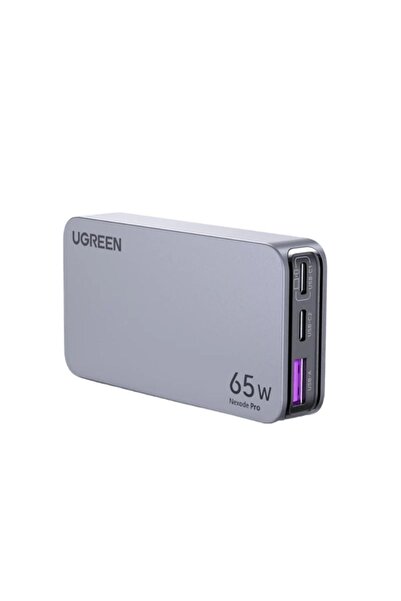 Ugreen Încărcător Nexode Pro 65W GaN Ultra-Slim, 2x USB-C, 1x USB-A, Gri