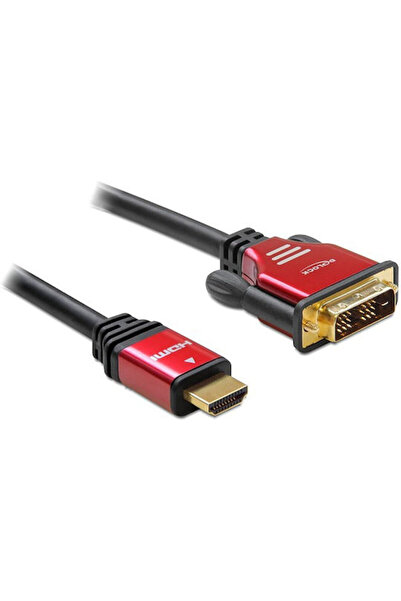 DELOCK 84343 3μ Καλώδιο DVI-D αρσενικό σε HDMI αρσενικό Μαύρο (84343)