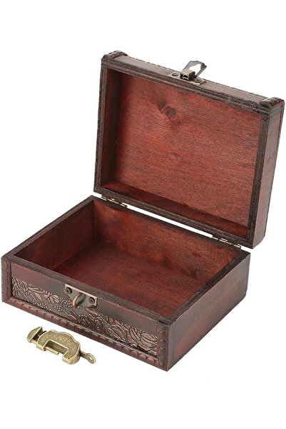 WALFRONT European Vintage Wooden Jewelry Box Retro Storage Case Holder Organi...