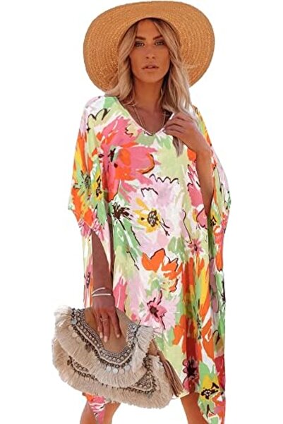 Moss Rose Women's Beach Cover up Swimsuit Kimono Cardigan with Bohemian Flora...