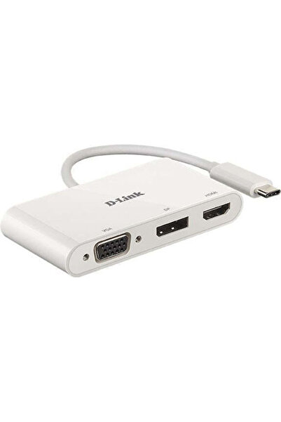 D-Link Μετατροπέας USB-C αρσενικό σε DisplayPort / HDMI / VGA θηλυκό Λευκό 1 ...