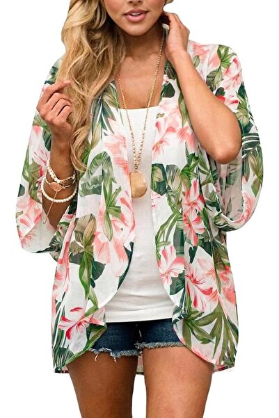 GENERAL BB&KK Women's Chiffon Boho Kimono Cardigans Casual Loose Open Front C...