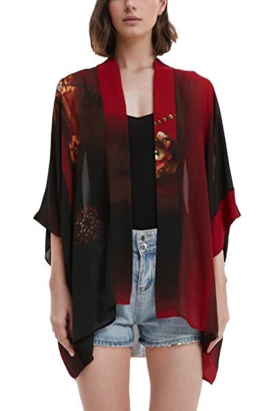 Maxfort Women's Loose Print Sheer Chiffon Kimono Beach Swim Cover up Cardigan...