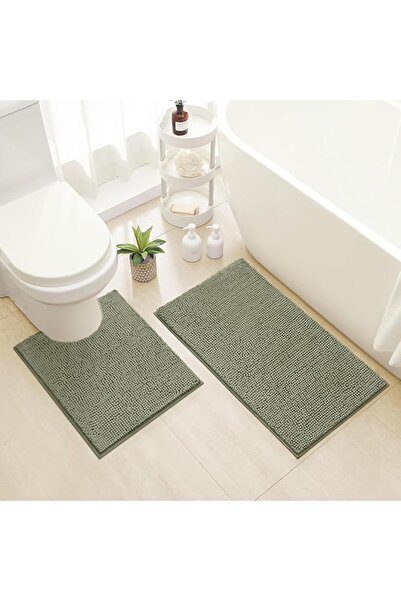 GENERAL HOMEIDEAS 2 Pieces Bathroom Rugs Set Navy Blue, Ultra Soft Non Slip B...