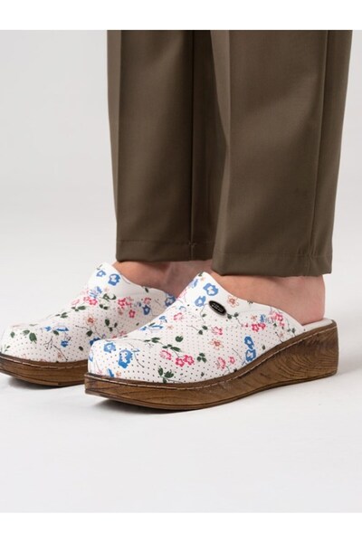 ÇİZGİ MEDİKAL Floral Women's Doctor Nurse Medical Vivacolor Sabo Slippers