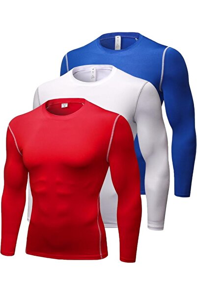 GENERAL Men's Compression Shirts Long Sleeve Athletic Workout Tops Gym Unders...