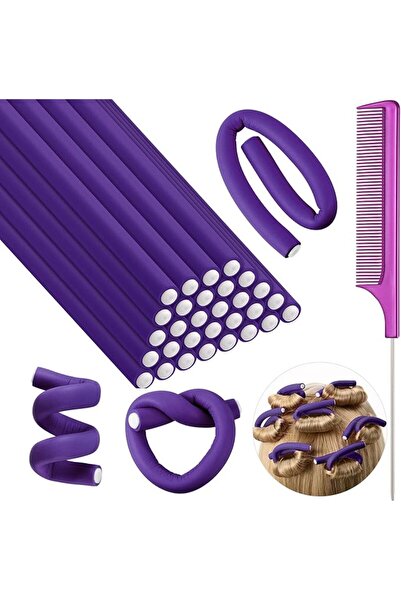 Syhood 30 Pieces Flexible Curling Rods Twist Foam Hair Rollers Soft Foam No H...
