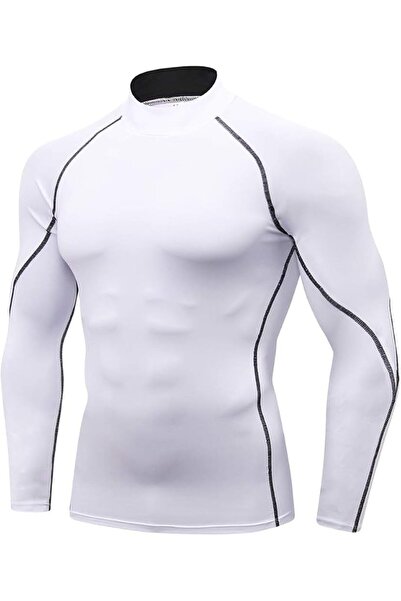 GENERAL Men's Compression Shirts Long Sleeve Athletic Workout Tops Gym Unders...
