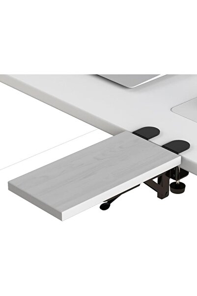 GENERAL OUGIC Ergonomic Desk Extension Tray, 30 x 15 cm, Clamp Without Perfor...