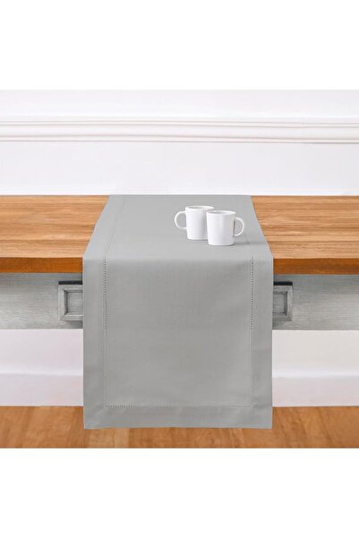 Solino Home Cotton Linen Hemstitch Table Runner – 14 x 36 Inch White Table Ru...