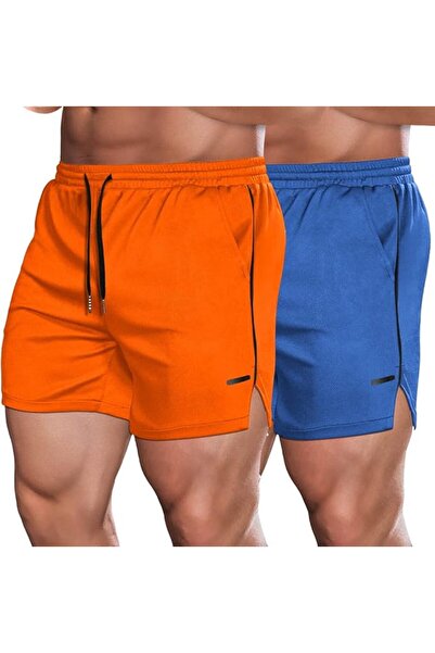 COOFANDY Men's 2 Pack Gym Workout Shorts Mesh Lightweight Bodybuilding Pants ...