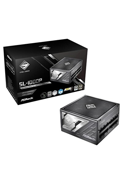 ASROCK Steel Legend SL-1000P 1000W 80 Plus Platinum Full Modular ATX 3.1 Powe...