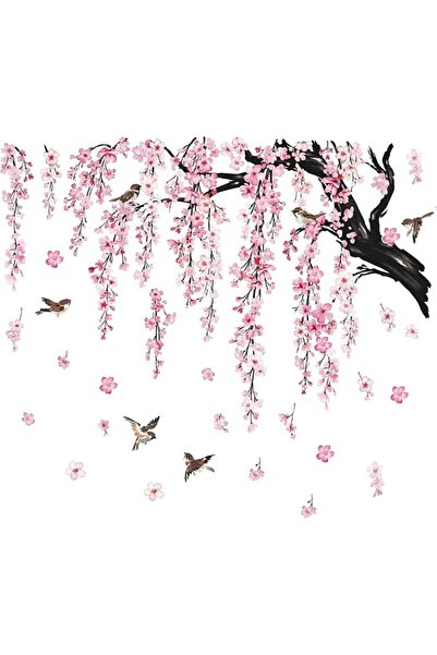 GENERAL Large White Flower Wall Stickers, 50"x74" Removable DIY Romantic Cher...