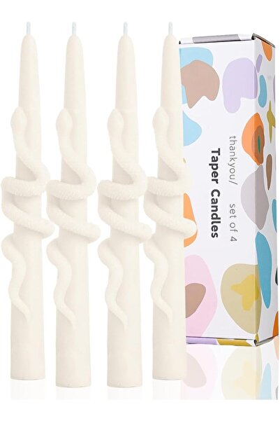 GENERAL Pink Spiral Taper Dinner Candles Conical Stick Candles Wax Unscented ...