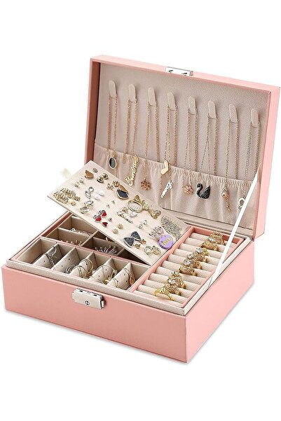 Homarket Jewelry Organizer Box Necklaces Rings Earrings Holder Organizer Stor...