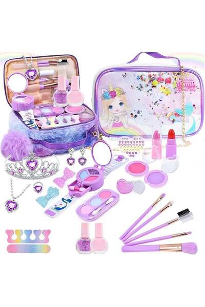 zyra toys Kids Real Washable Makeup Set, for Little Girl Princess Toddler Mak...