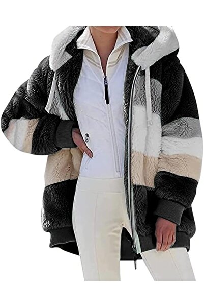 GENERAL Livonmone Fleece Jacket Hoodie Women's Hooded Sweater Teddy Fleece Wa...