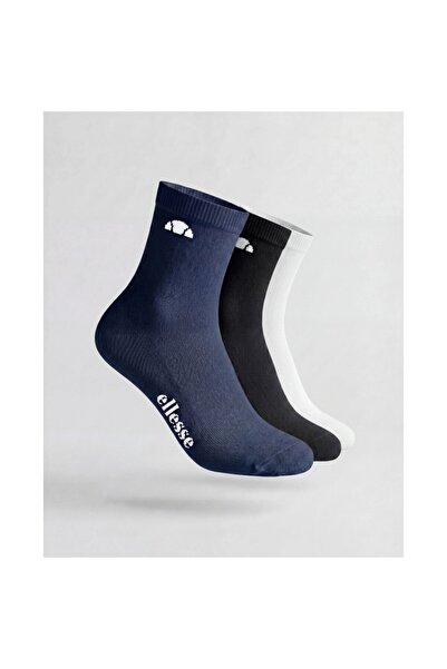 Ellesse 6Sm9020-Mlt 3-Pack Short Socks for Men - Navy Blue/Black/Off-White