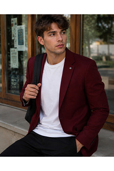 Plus Scorpion Sacou smart casual, blazer Slim Fit pentru studenți și tineri, ...