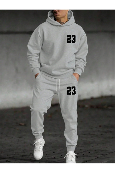 PAVRO Sweatshirt Tracksuit Set Oversize Shaped Comfortable Fit Quality Fabric