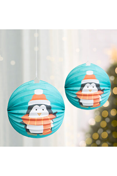 Alista Home Felinar decorativ de Crăciun, 25 cm, model Pinguin