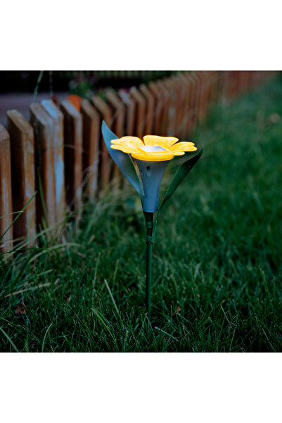 Alista Home Solar flower lamp 30 cm LED white, decorative garden lighting, wi...