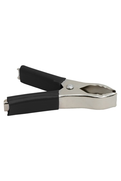 Alista Home Clemă crocodil neagră, 75 mm cu izolație din PVC, conector electr...