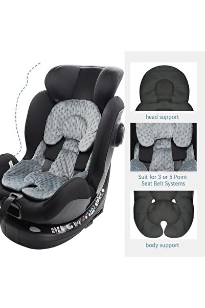 KAKIBLIN Reversible Baby Car Seat Insert,Head and Body Cushion(Black) | Soft ...